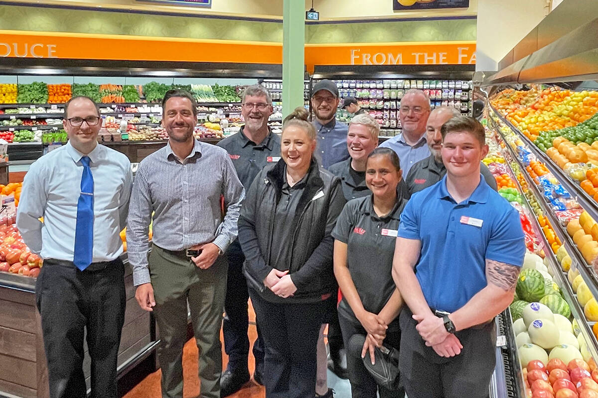 Quality Foods staff at the grand opening of the Royal Bay store in May 2023. Taryn Liebholz photo.