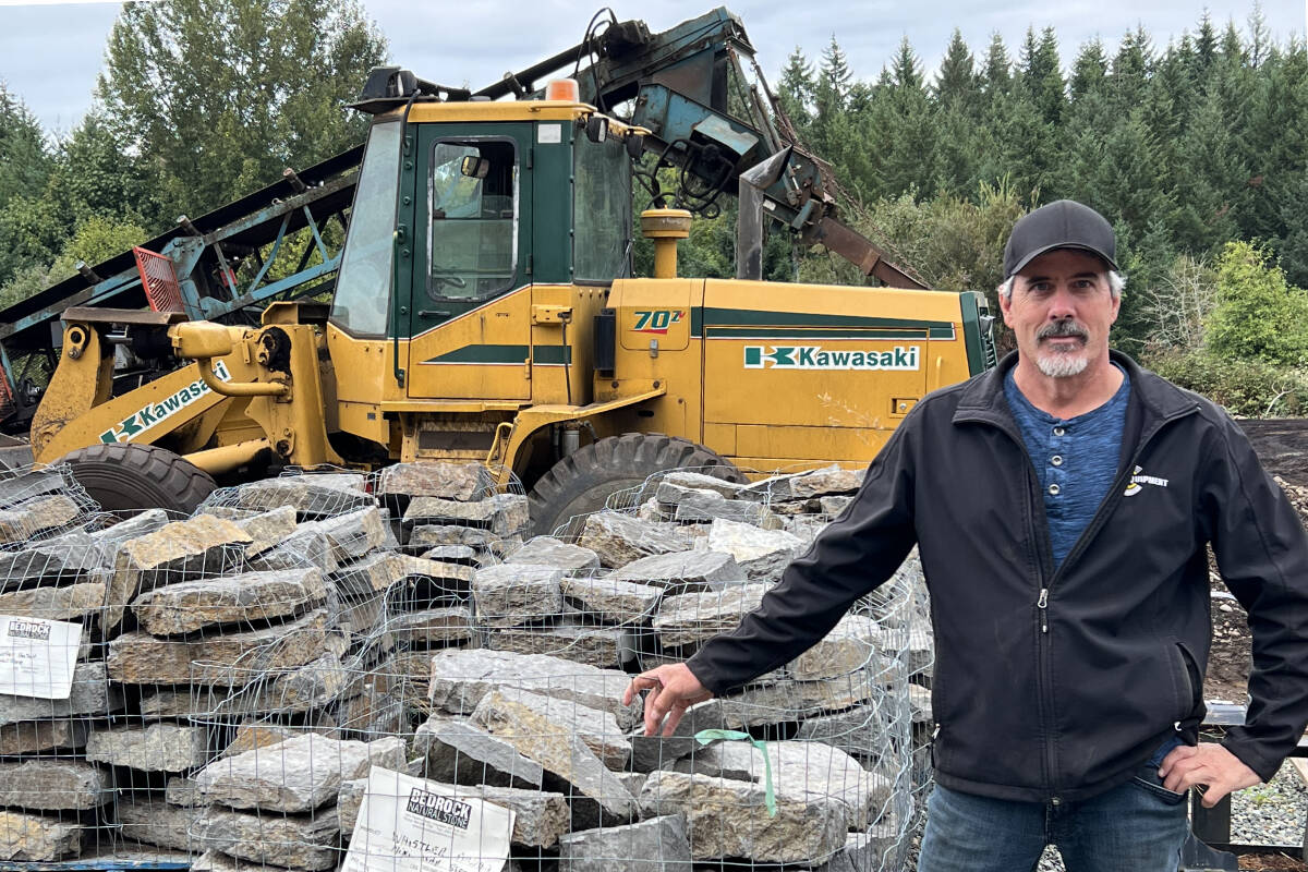 Rob Hendrickson, of Black Gold Landscaping Supply in Courtenay, has recently added a selection of flat stones and dimensionally cut rock to their lineup. Comox Valley Record photo