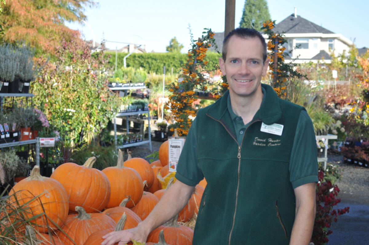 Miles Hunter, of Hunters Garden Centre, is ready to help with fall planting.