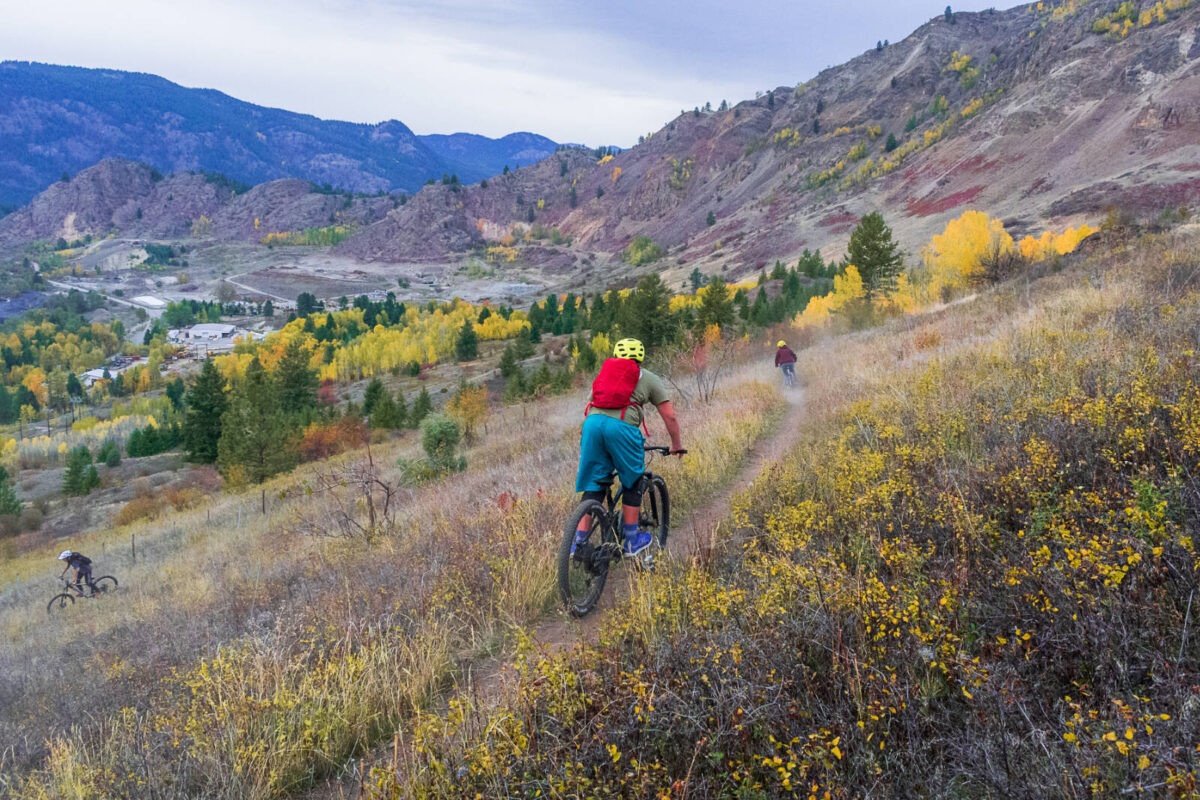 Fall colours and mild temperatures welcome mountain bikers, hikers and photographers to Boundary Country visitor. Tina Bryan photo / courtesy Boundary Country Tourism