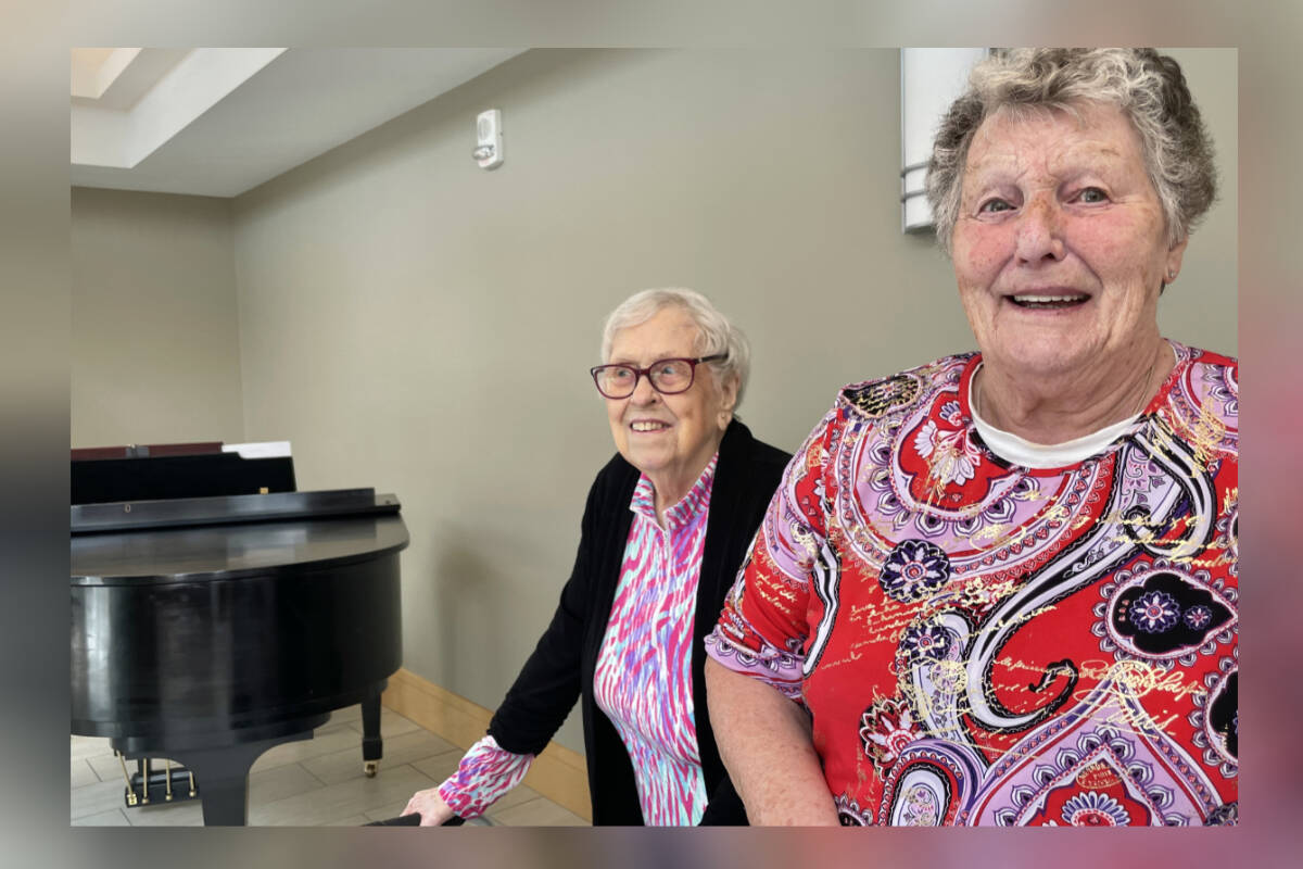 Aileen, left, and Kathleen, right, are happy residents at Suncrest Retirement Community, in South Syrrey. Photo Courtesy of Suncrest Retirement Community.