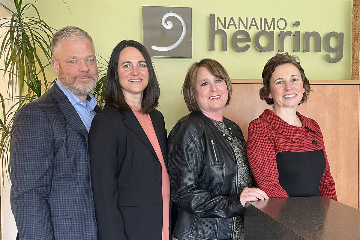 From left, Hanan Merrill, Shelagh Merrill, Renae Barr and Rhian from Nanaimo Hearing Clinic.