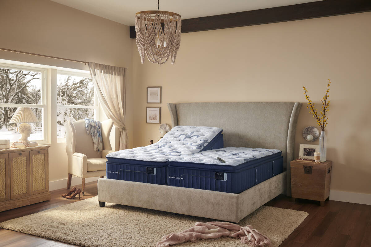 The flexibility of an adjustable-base bed can revolutionize your sleep and relaxation time. Photo courtesy Dodd’s Furniture and Mattress