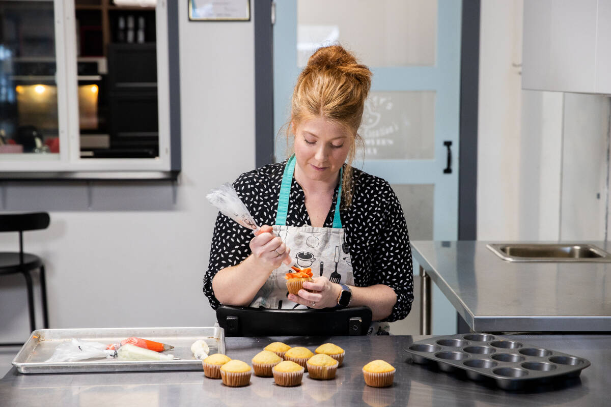 Courtney Aitchison, who transitioned from the oil industry to baking following the birth of her child and the impact of COVID-19, found her calling in the art of cookie decorating. Photo courtesy of Carter Creations Bakery.