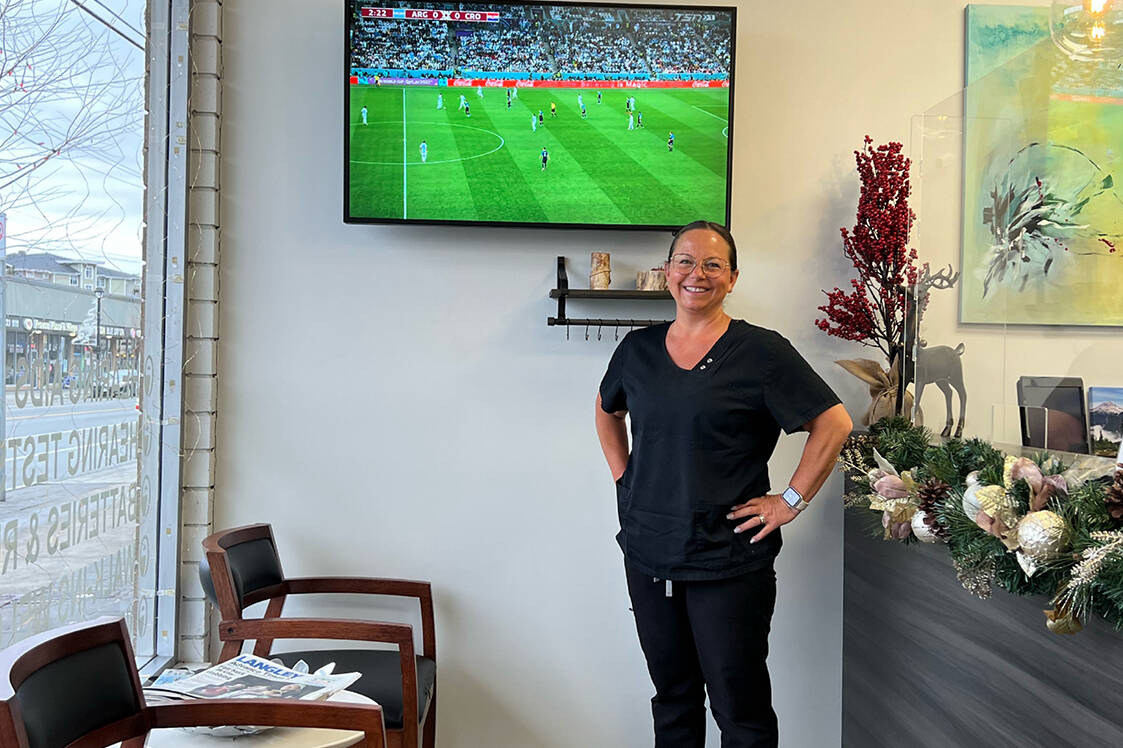 Kim Galick, owner of Ears Hearing Clinic in Langley. Downtown shoppers are always welcome to pop by for a visit!