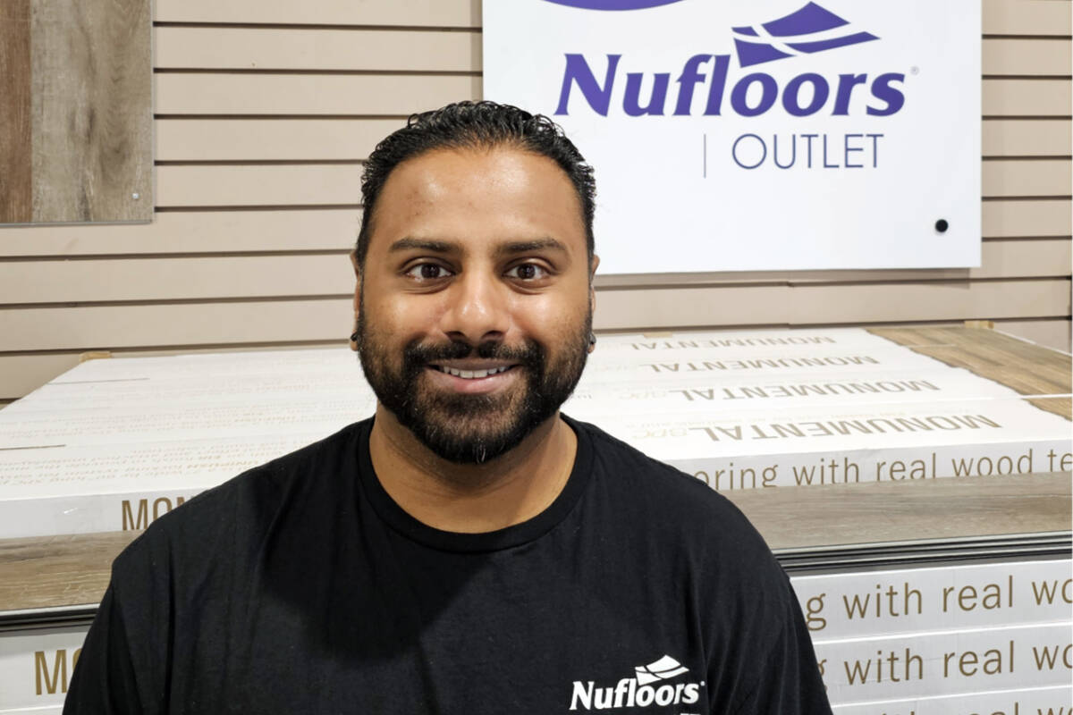 Darryl Reddy, Retail Sales Advisor at the brand new Nufloors Langley Outlet.