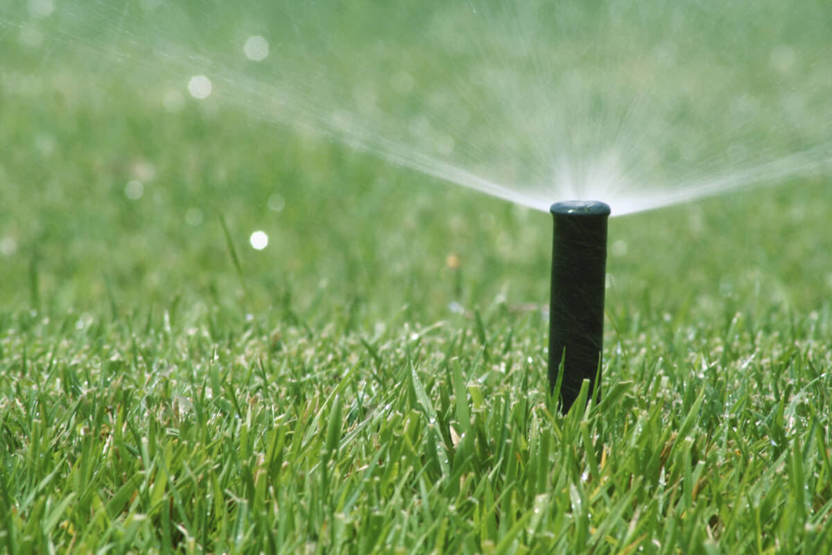 Reprogramming your irrigation system to start earlier and at a random time, or switching to an evening watering time, can help reduce the pressure on the CRD’s drinking water system. Photo courtesy CRD