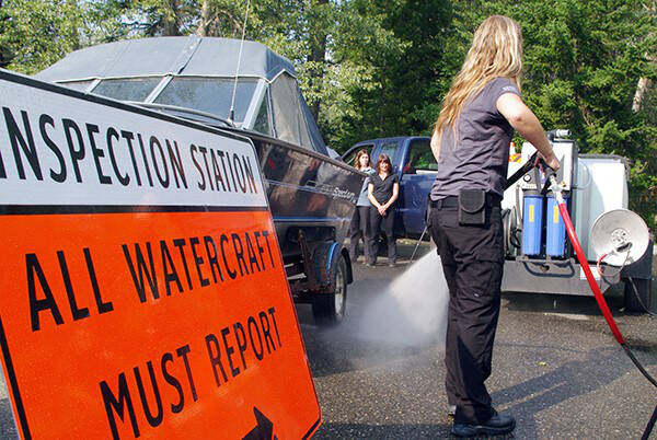 The increase in watercraft traffic also brings a hidden danger: the potential spread of aquatic invasive species, including the notorious zebra and quagga mussels. Photo courtesy of Fraser Basin Council.